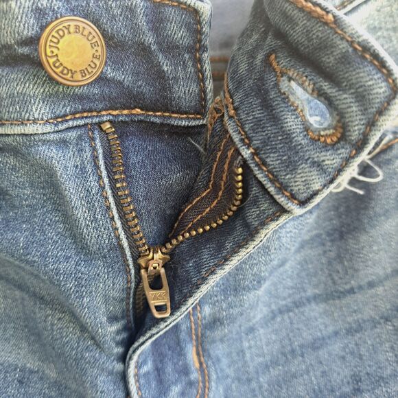 Judy Blue Skinny Fit Jeans Sz 3/26 Stretch Destroyed Raw Hem Rocker Concert - Picture 5 of 15